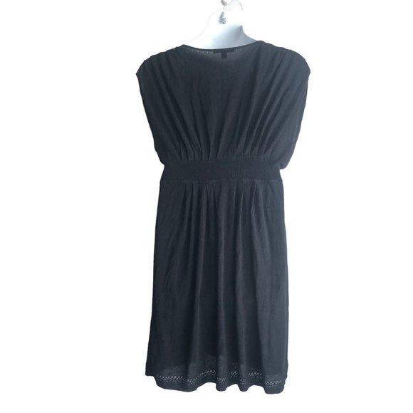 Banana Republic Womens Knit Dress Tank Top Size XL Black Lined Silk Rayon Shaped - Picture 2 of 12